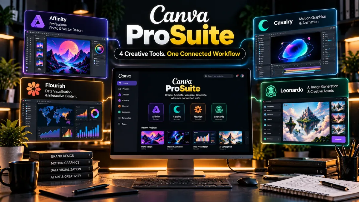Canva ProSuite Kya Hai? Affinity, Cavalry, Flourish Aur Leonardo Explained
