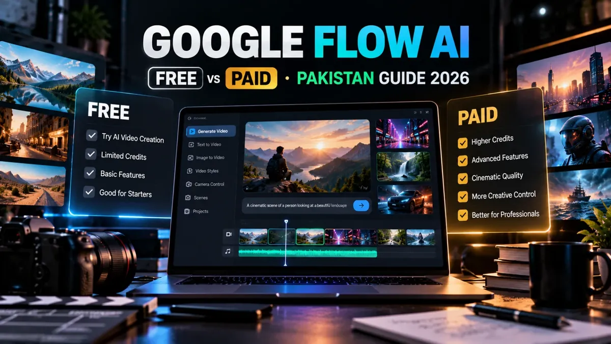 Google Flow AI Free vs Paid Pakistan 2026: Sasta Kaise Use Karein?