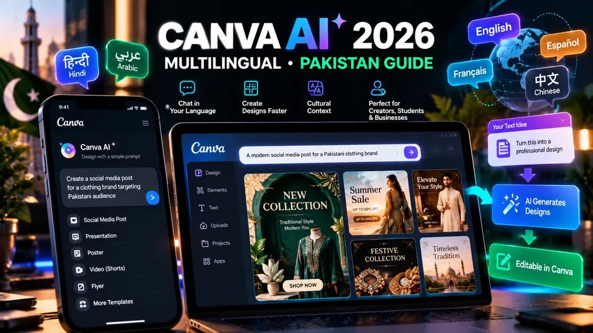Canva AI 2.0 Pakistan: Free vs Pro Aur AI Limits