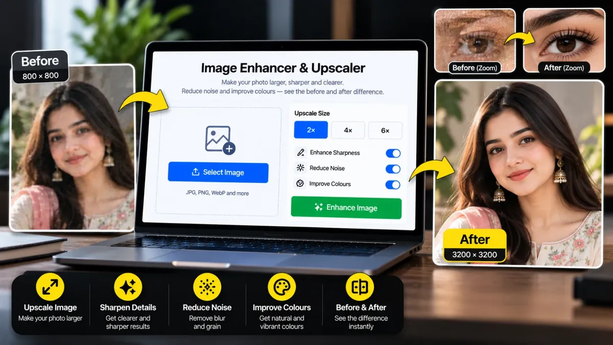 Image Enhancer & Upscaler: Photo Ko Bara, Sharp Aur Clear Kaise Karein?