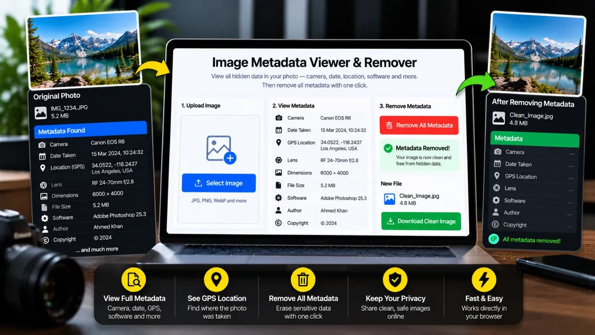 Image Metadata Kya Hota Hai? Photo Ka Hidden Data Kaise Dekhein Aur Remove Karein