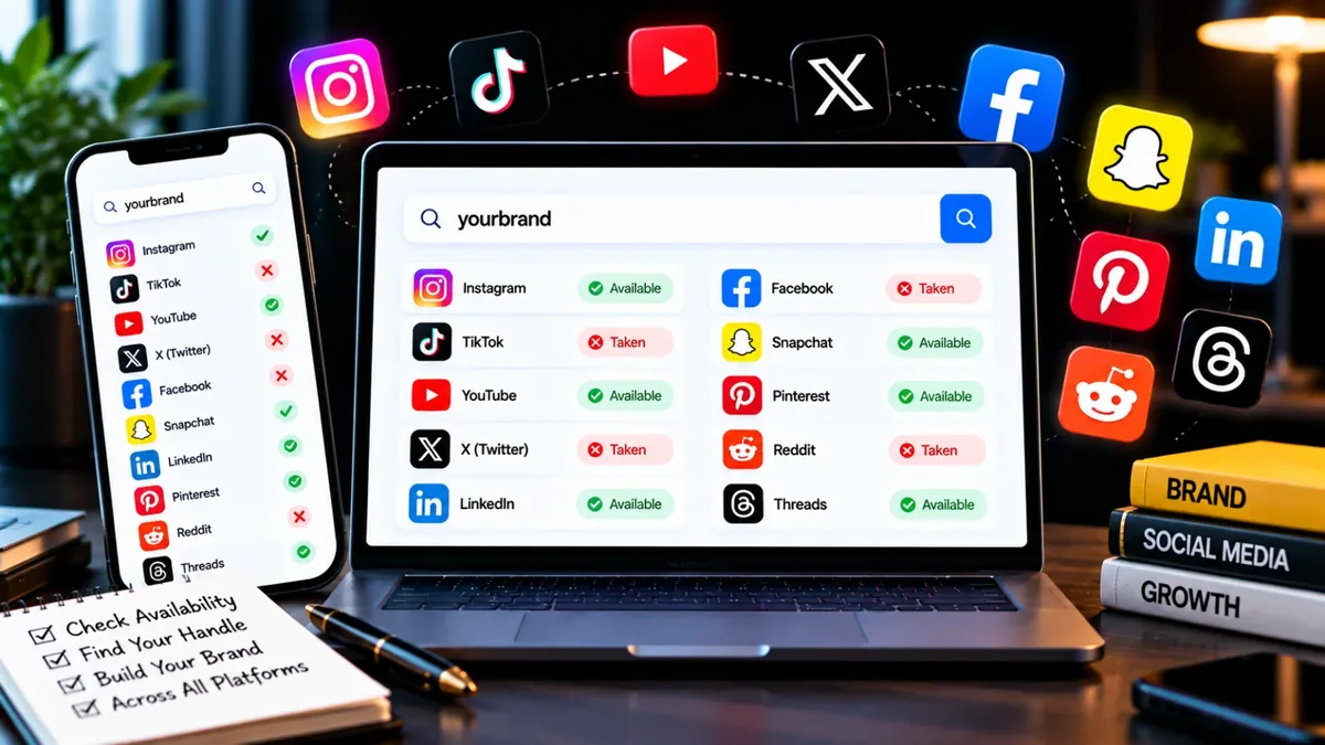 Social Media Handle Kaise Check Karein? Instagram, TikTok, YouTube Aur 10+ Platforms