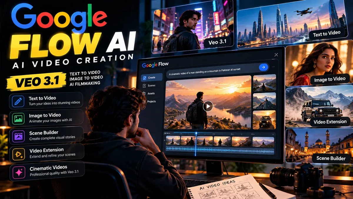 Google Flow AI Pakistan: Free Credits, Features & Price